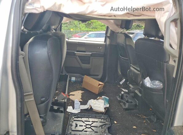 1FTEW1E41KFD29246 2019 FORD F150 Silver Rear seats view