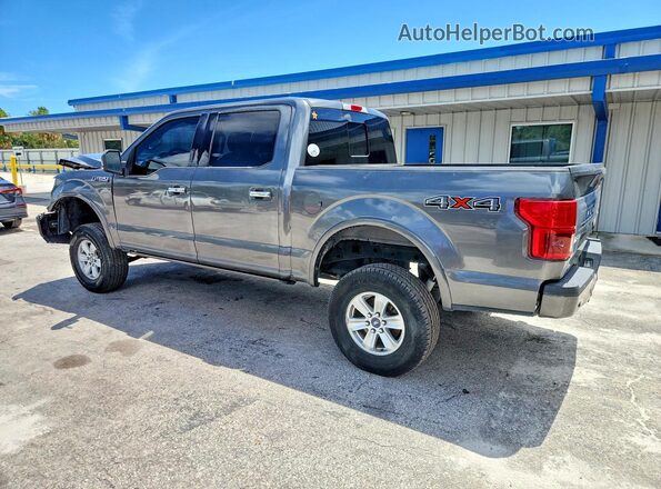 1FTEW1E43KFC10596 2019 FORD F150 Gray Trasero izquierdo