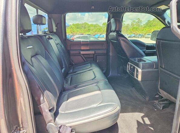 1FTEW1E43KFC10596 2019 FORD F150 Gray Vista de los asientos traseros