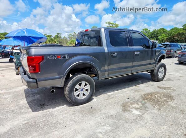 1FTEW1E43KFC10596 2019 FORD F150 Gray Trasero derecho