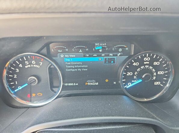 1FTEW1E45KFA86895 2019 FORD F150 Black Вид щитка приладів