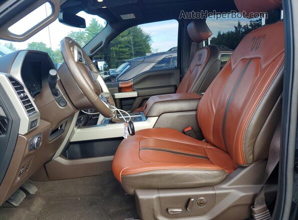 1FTEW1E45KFA92907 2019 FORD F150 Black Вид салону спереду