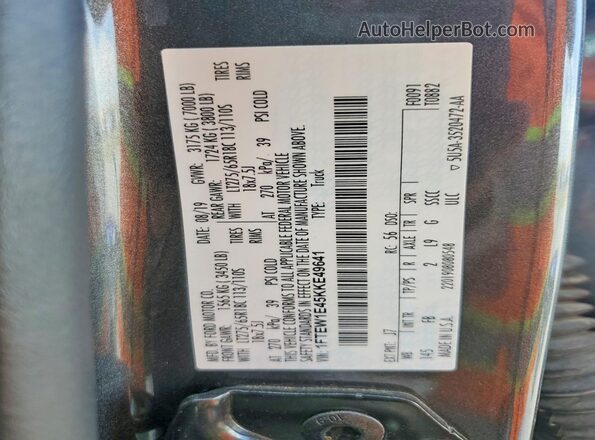 1FTEW1E45KKE49641 2019 FORD F150 Gray Engine compartment view