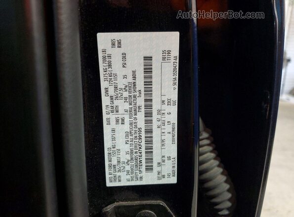 1FTEW1E47KFC99105 2019 FORD F150 Black 
