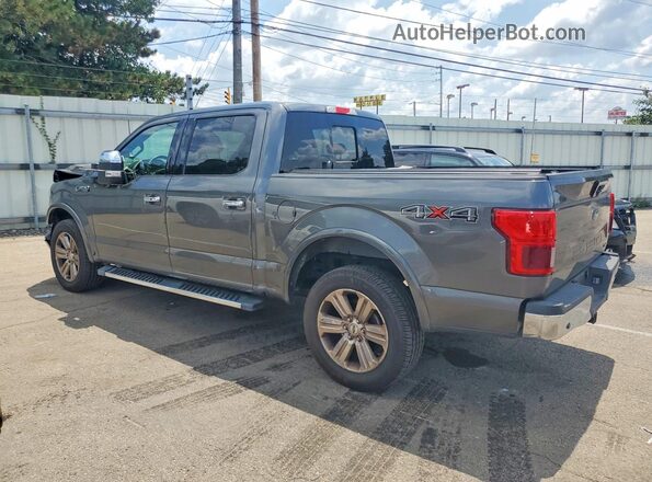 1FTEW1E4XKFC24687 2019 FORD F150 Gray Trasero izquierdo