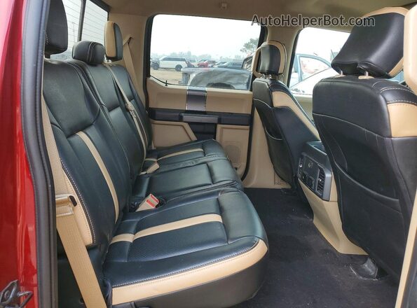 1FTEW1E50KFD05514 2019 FORD F150 Red Widok tylnych siedzeń