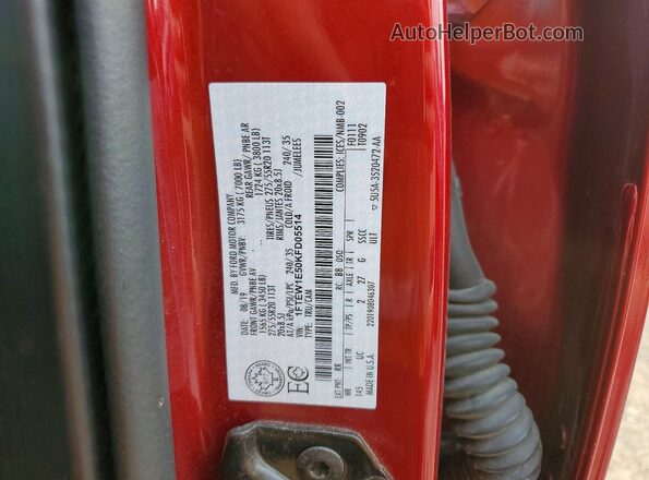 1FTEW1E50KFD05514 2019 FORD F150 Red Widok komory silnika