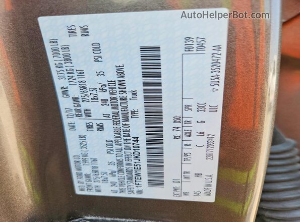 1FTEW1E51JKD10744 2018 FORD F150 Tan Engine compartment view