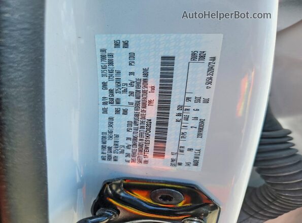 1FTEW1E51KFD02024 2019 FORD F150 White Вид підкапотного простору