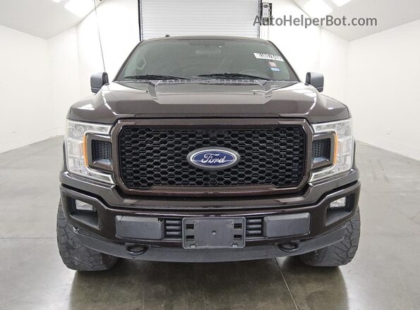 1FTEW1E52JFC43354 2018 FORD F150 Black Vista de la etiqueta del VIN