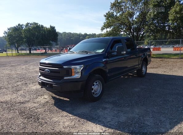 1FTEW1E52JKE40970 2018 FORD F150 Blue Առջևի ձախ երեք քառորդ տեսարան
