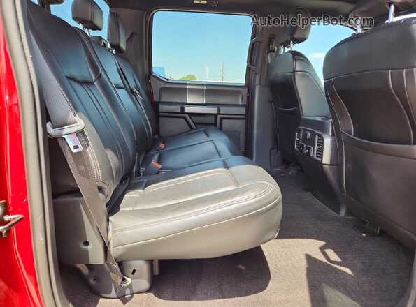 1FTEW1E54JFE51204 2018 FORD F150 Red Vista de los asientos traseros