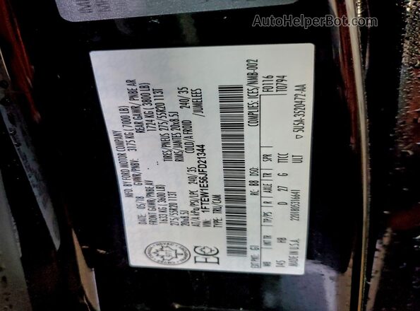 1FTEW1E56JFD21344 2018 FORD F150 Black Շարժիչի բաժամունքի տեսք