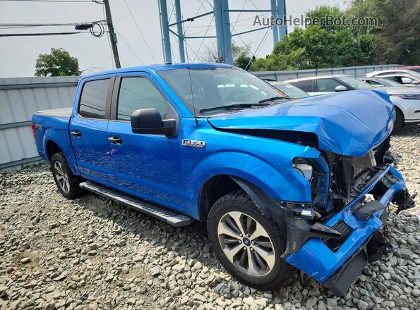 1FTEW1E56KKF29975 2019 FORD F150 Синий Передняя правая четверть