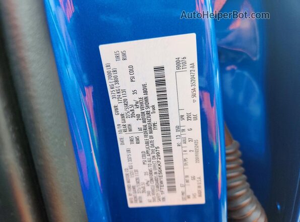 1FTEW1E56KKF29975 2019 FORD F150 Синий Вид подкапотного пространства