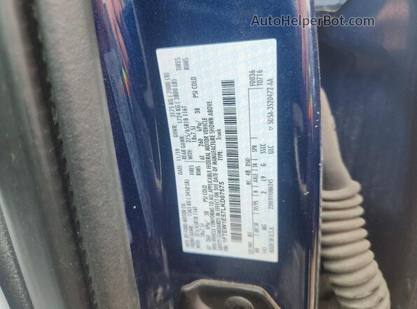 1FTEW1E57LKD07575 2020 FORD F150 Blue Vista del compartimento del motor