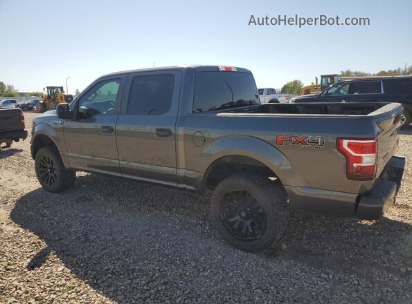 1FTEW1E58JFE33806 2018 FORD F150 Gray Trasero izquierdo