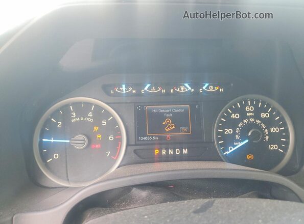 1FTEW1E58JFE74212 2018 FORD F150 White Вид щитка приладів