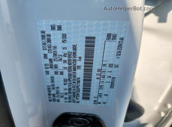1FTEW1E82PFC16674 2023 FORD F150 White Widok komory silnika