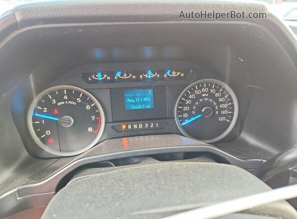 1FTEW1E83HFA36606 2017 FORD F150 Blue Vista del cuadro de instrumentos