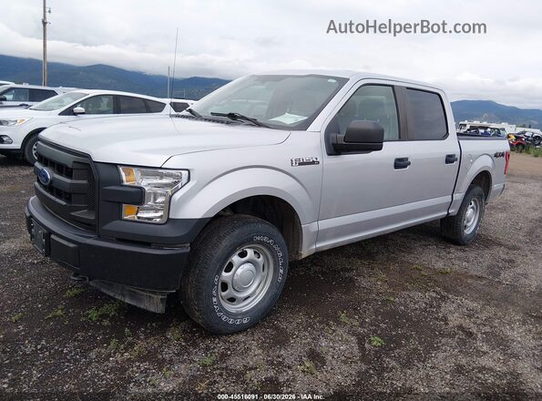 1FTEW1E86HKE40474 2017 FORD F150 Серебряный Передняя левая четверть