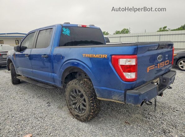 1FTEW1E86NFB13089 2022 FORD F150 Blue Rear left