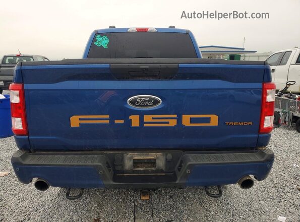 1FTEW1E86NFB13089 2022 FORD F150 Blue Rear view
