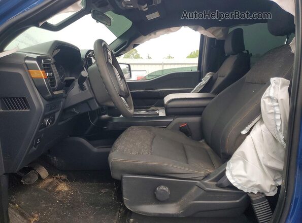 1FTEW1E86NFB13089 2022 FORD F150 Blue Front interior view
