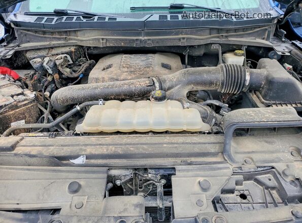 1FTEW1E86NFB13089 2022 FORD F150 Blue Rear interior view
