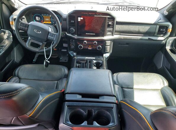 1FTEW1E86PFB16447 2023 FORD F150 Blue Dashboard view