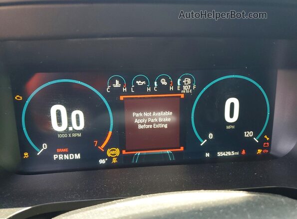 1FTEW1E86PFB16447 2023 FORD F150 Blue Instrument cluster view