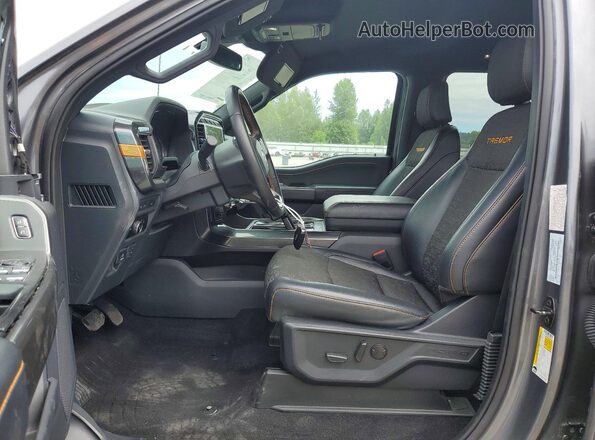 1FTEW1E87PFD01994 2023 FORD F150 Gray Widok wnętrza z przodu