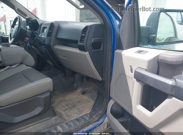 1FTEW1EB1JKE38455 2018 FORD F150 Blue Widok wnętrza z przodu