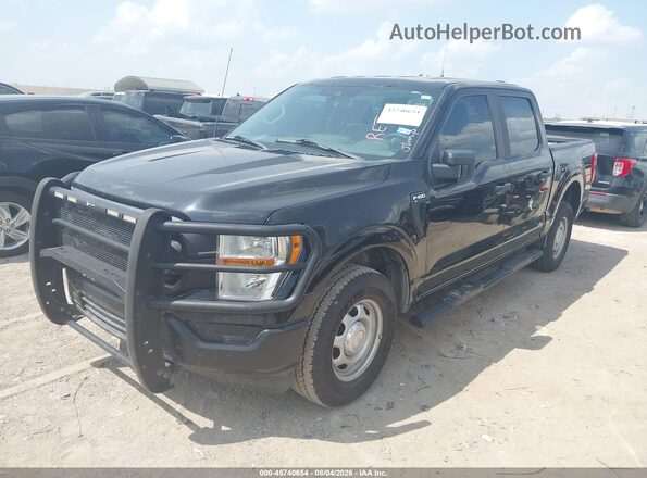 1FTEW1EB1MFC65114 2021 FORD F150 Черный Передняя левая четверть