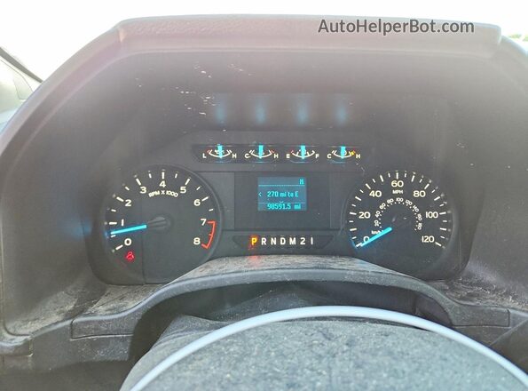 1FTEW1EB3JKF42431 2018 FORD F150 White Widok zestawu wskaźników
