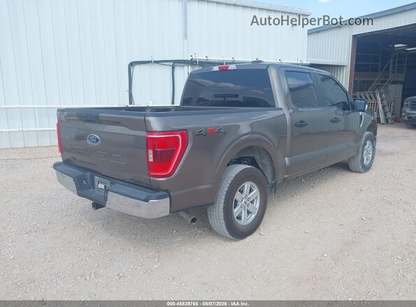 1FTEW1EB4MFC52549 2021 FORD F150 Brown Задня права чверть