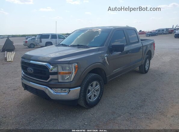 1FTEW1EB4MFC52549 2021 FORD F150 Brown Передня ліва чверть