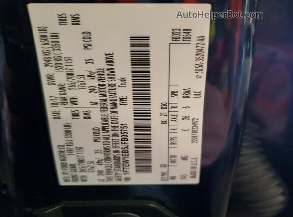1FTEW1EB5JFB05751 2018 FORD F150 Black Вид підкапотного простору