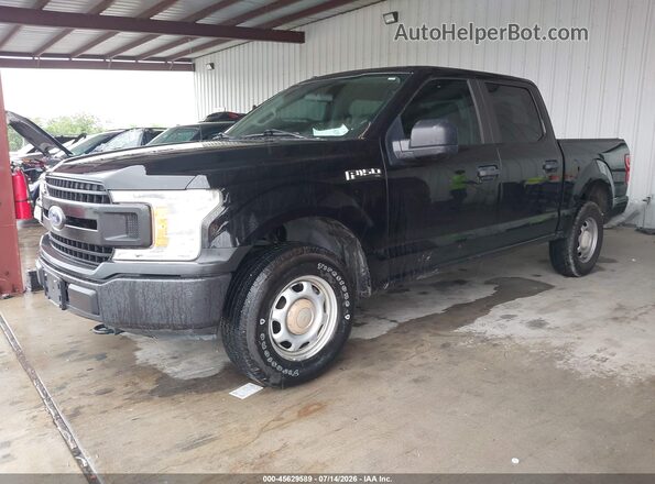 1FTEW1EB6JFD05022 2018 FORD F150 Black წინა მარცხენა ხედი სამი მეოთხედიდან