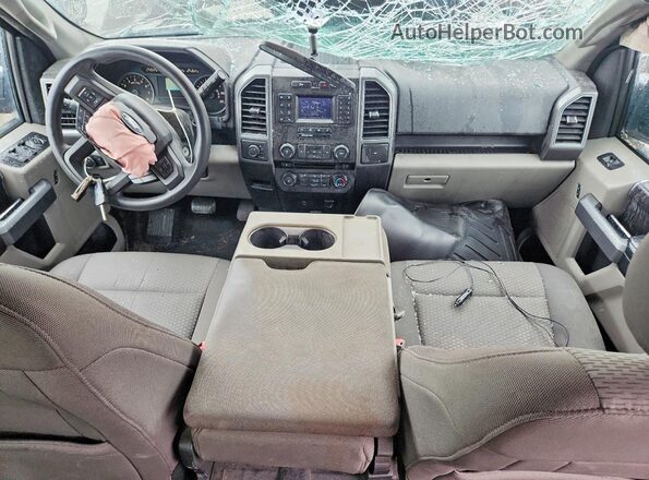 1FTEW1EBXJKC57256 2018 FORD F150 Brown Widok deski rozdzielczej
