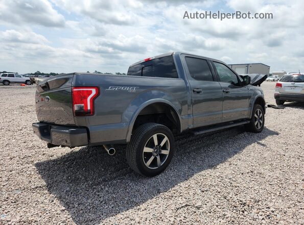1FTEW1EF0HFB05041 2017 FORD F150 Gray Trasero derecho