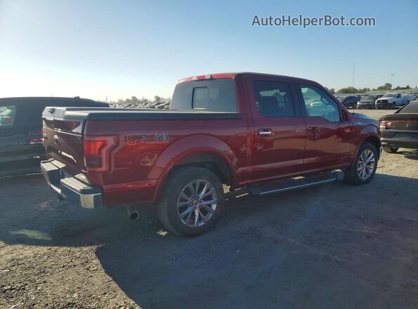 1FTEW1EF1GFD47836 2016 FORD F150 Бордовый Задняя правая четверть