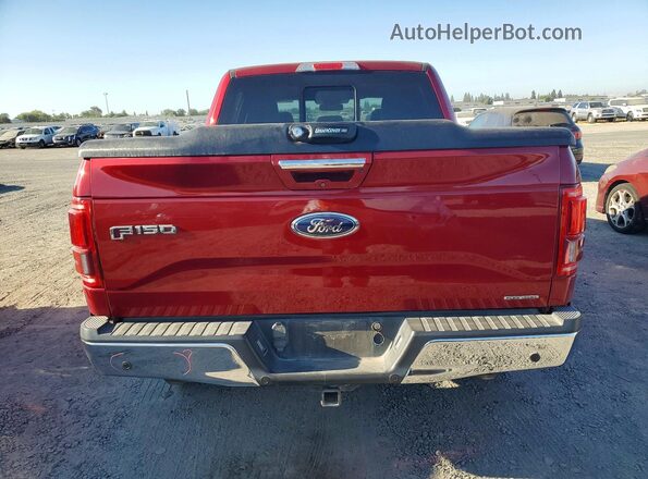1FTEW1EF1GFD47836 2016 FORD F150 Бордовый Вид сзади
