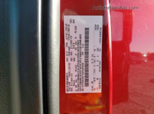 1FTEW1EF1GFD47836 2016 FORD F150 Бордовый Вид подкапотного пространства