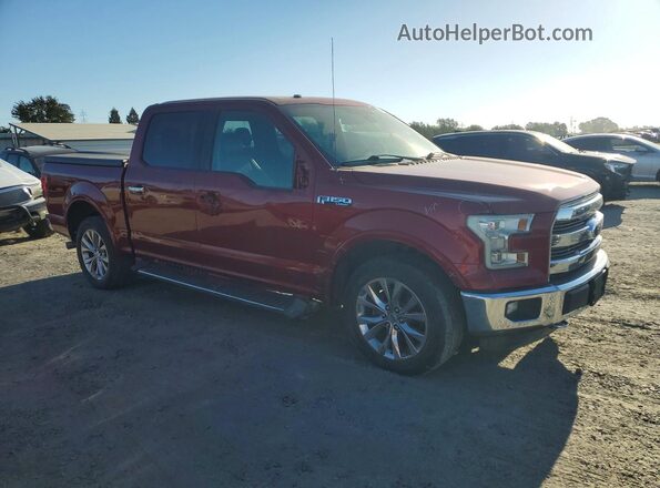 1FTEW1EF1GFD47836 2016 FORD F150 Бордовый Передняя правая четверть