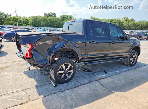 1FTEW1EF1HFB76894 2017 FORD F150 Black უკანა მარჯვენა