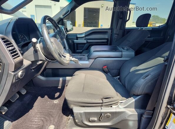 1FTEW1EF1HFB76894 2017 FORD F150 Black წინა სალონის ხედი