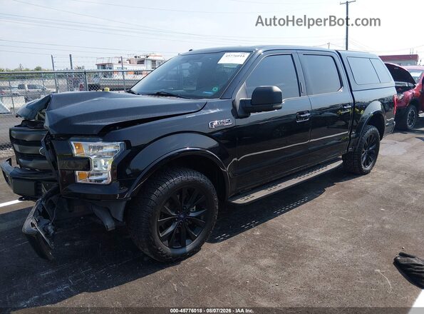 1FTEW1EF2HFB48828 2017 FORD F150 Черный Передняя левая четверть