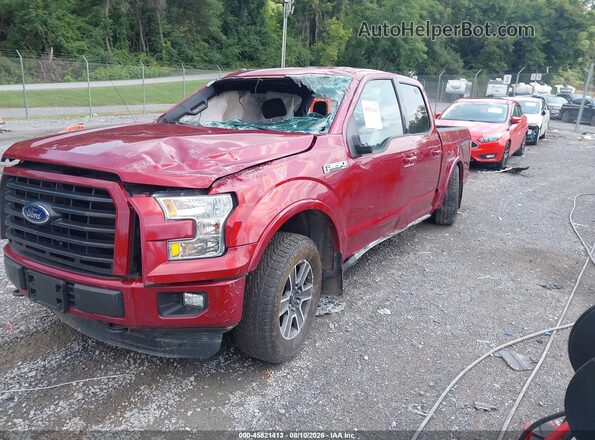 1FTEW1EF3GFB97034 2016 FORD F150 Red Front left