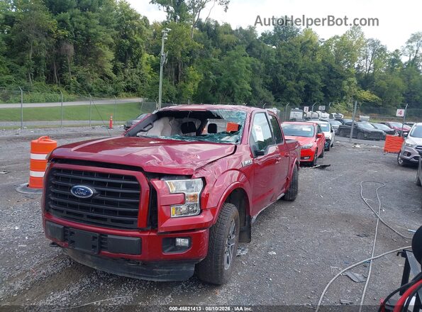 1FTEW1EF3GFB97034 2016 FORD F150 Red Front interior view